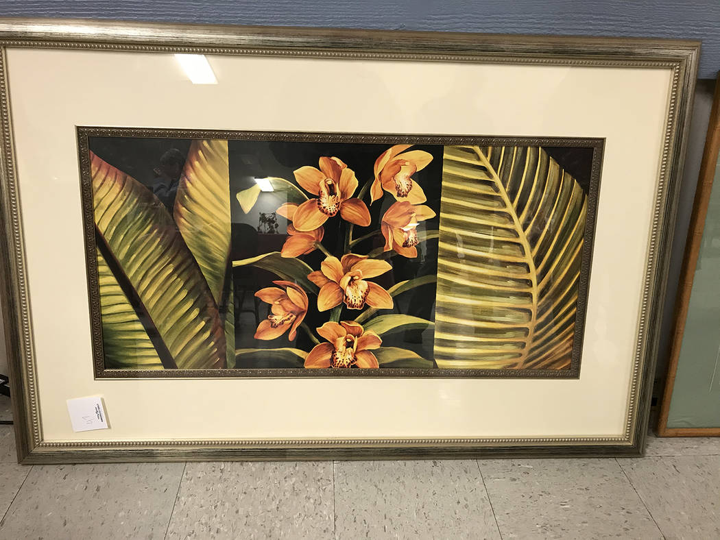 Robin Hebrock/Pahrump Valley Times This large masterpiece was one of several live auction items ...