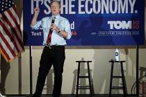 Selwyn Harris/Pahrump Valley Times Democratic Presidential Candidate Tom Steyer made a campaign ...
