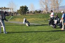 Tom Rysinski/Pahrump Valley Times The pairs of Ryan Faust and Michael McLoughlin and Britton He ...