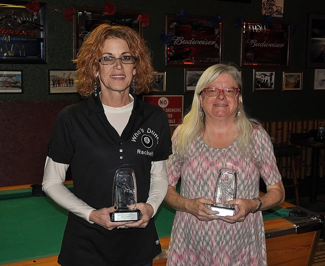 Horace Langford Jr./Pahrump Valley Times Rachelle Ryba, left, and Colleen Fedie pose with their ...