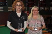 Horace Langford Jr./Pahrump Valley Times Rachelle Ryba, left, and Colleen Fedie pose with their ...