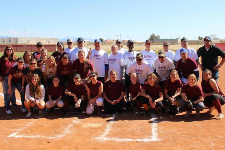 Chuck Hoover/Special to the Pahrump Valley Times Players from the Girls Who Love Softball and t ...