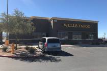 Jeffrey Meehan/Pahrump Valley Times Wells Fargo Bank at 520 S. Highway 160 on Oct. 20, 2017. Th ...