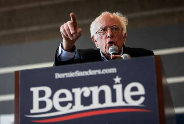 Ellen Schmidt/Las Vegas Review-Journal Sen. Bernie Sanders, shown at a Get out the Vote event i ...