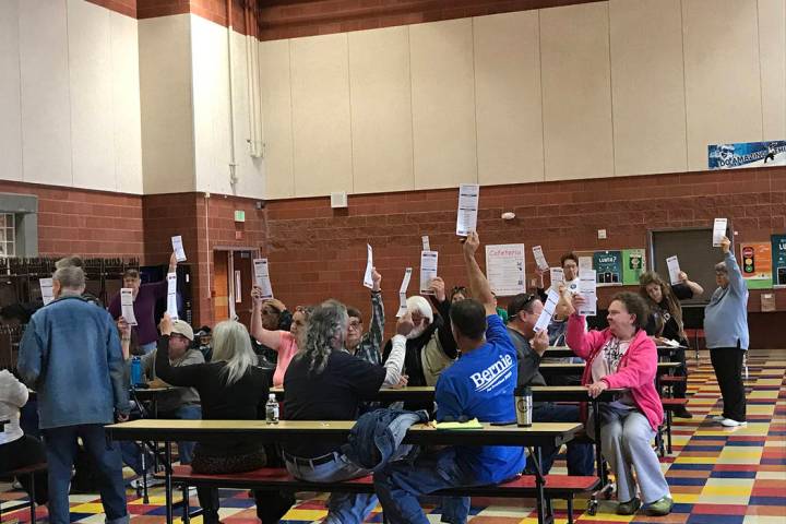 Robin Hebrock/Pahrump Valley Times Voters in Nye County precinct 24 are shown at Hafen Elementa ...