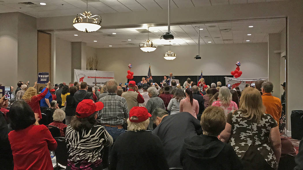 Robin Hebrock/Pahrump Valley Times The Pahrump Nugget Events Center was packed with state GOP m ...