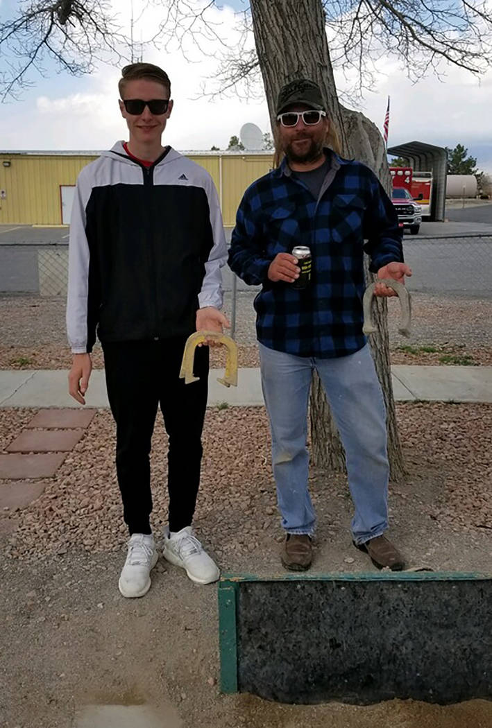 Special to the Pahrump Valley Times Kasey Dilger, left, and Scott Heer won first place at the P ...