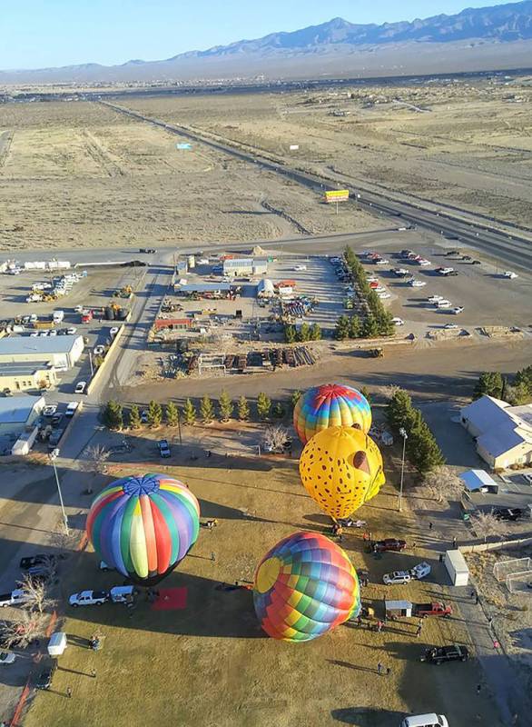 Pahrump Chamber of Commerce Balloonists from around the country traveled to Pahrump to take par ...