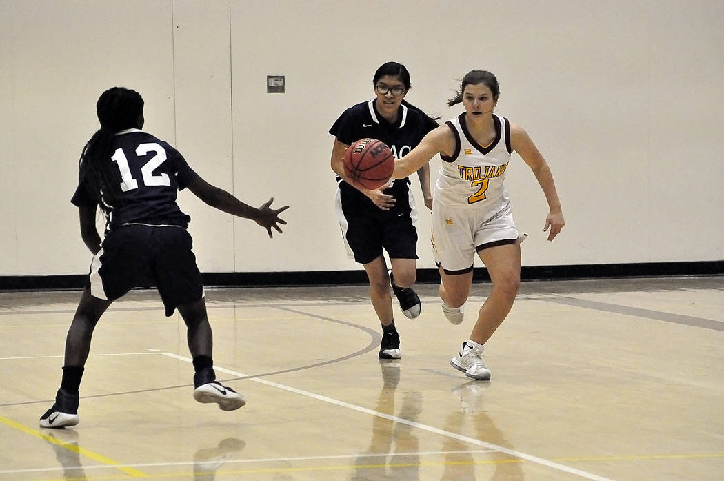 Horace Langford Jr./Pahrump Valley Times Sophomore guard Tayla Wombaker led the Pahrump Valley ...