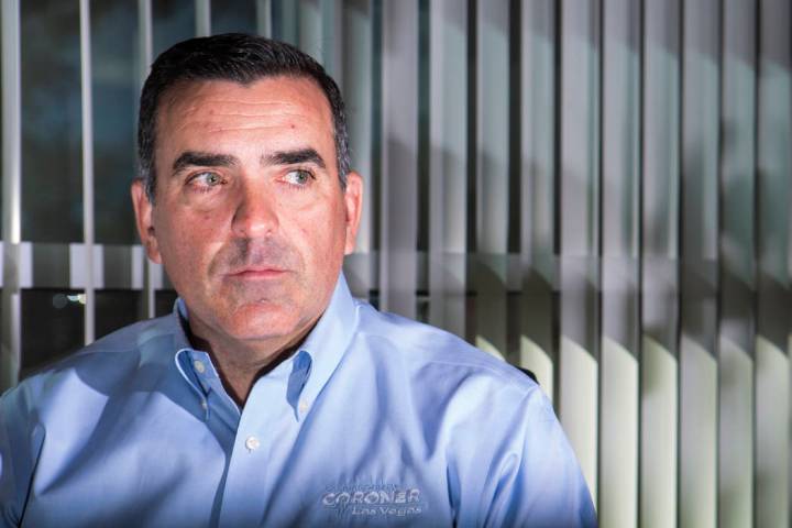 Clark County Coroner John Fudenberg has fought to keep autopsies secret. (Chase Stevens/Las Veg ...