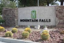 Robin Hebrock/Pahrump Valley Times William Lyon Homes, the developer of the Mountain Falls mast ...