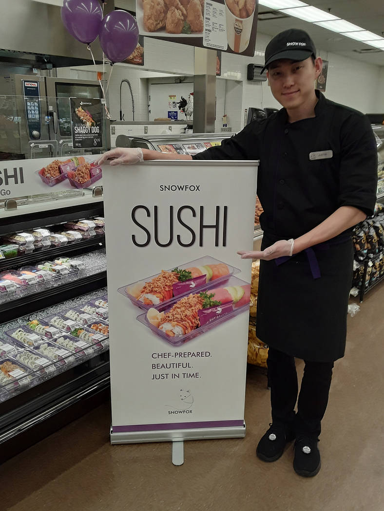 Selwyn Harris/Pahrump Valley Times Sushi Chef Justin Pyung displays the new Sushi Station, as p ...