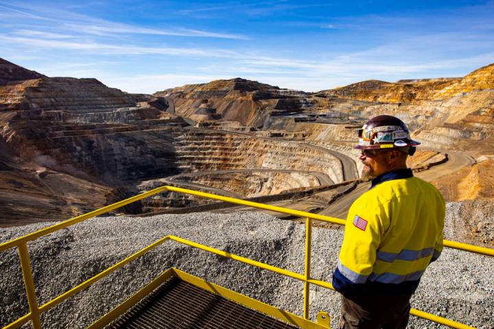 Paul Wilmot, general manager of surface operations for Nevada Gold Mines' Carlin operation, loo ...