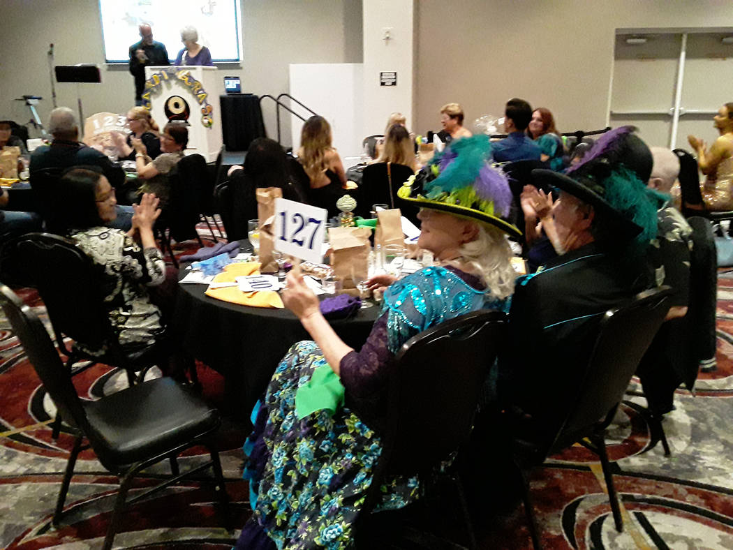 Selwyn Harris/Pahrump Valley Times Some of the attendees dressed up in traditional Mardi Gras a ...