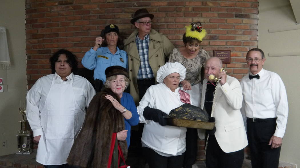 Special to the Pahrump Valley Times The cast of "Murder Most Fowl" are Andre Espinoza, Maaike M ...