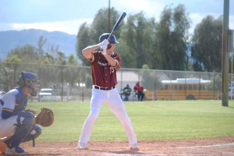 Charlotte Uyeno/Pahrump Valley Times Pahrump Valley senior Cyle Havel hit safely in each of the ...