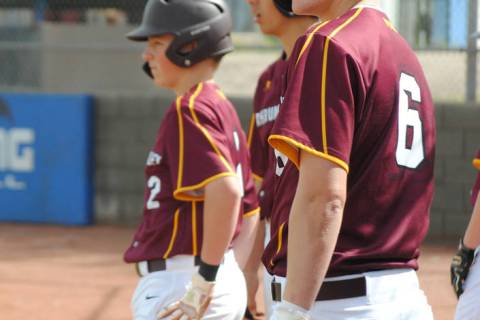 Charlotte Uyeno/Pahrump Valley Times From left, Kyle McDaniel, Roman Roberts and Chase McDaniel ...