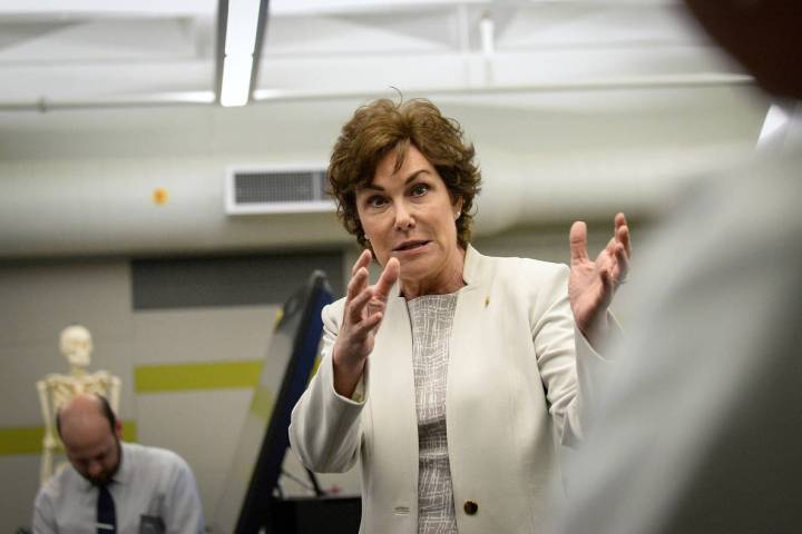 Caroline Brehman/Las Vegas Review-Journal file U.S. Sen. Jacky Rosen, D-Nev. has recently sat i ...