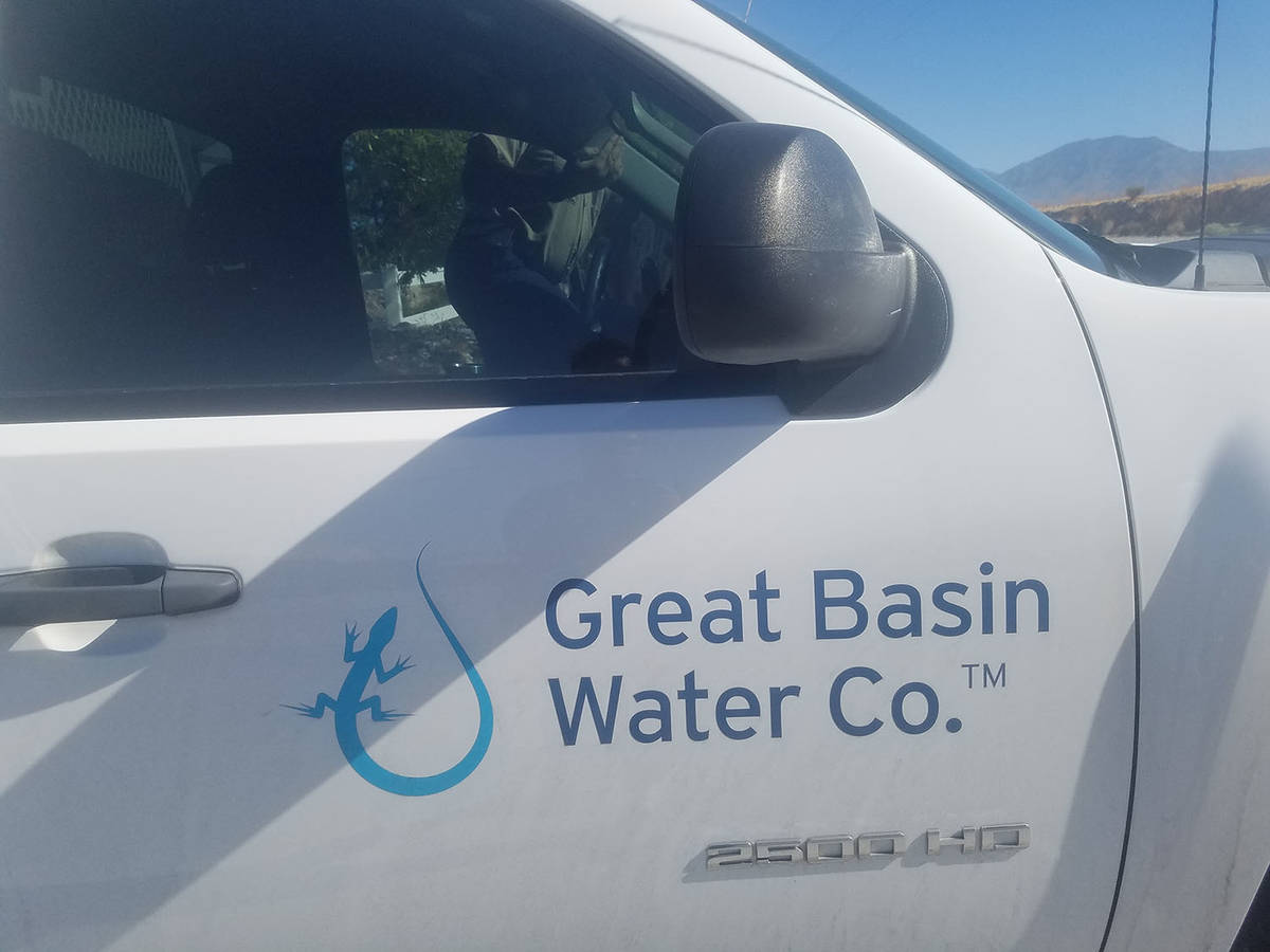David Jacobs/Pahrump Valley Times A Great Basin Water Co. truck as seen in Pahrump in 2017.