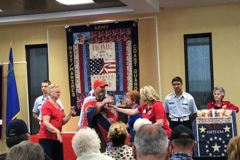 Robin Hebrock/Pahrump Valley Times Marine Corps veteran Gary Bennett is pictured beaming from e ...