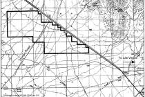 A 2016 map provided in the application shows the area along Nevada State Route 160 where a Yell ...