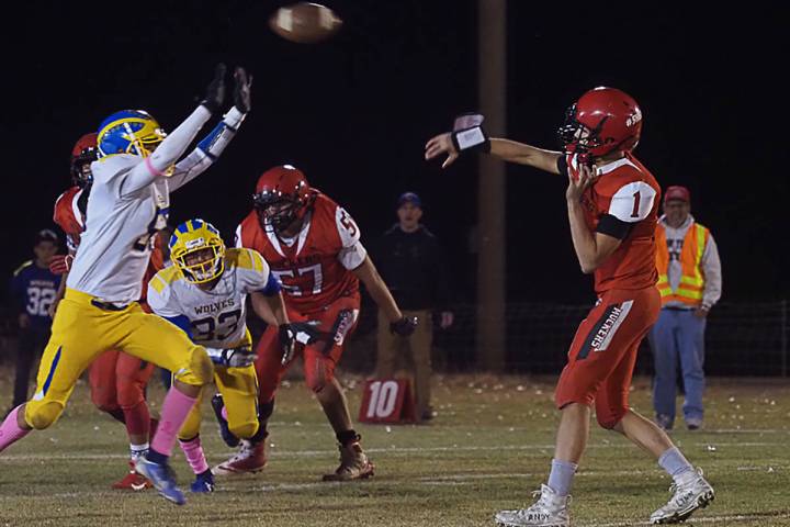 Times-Bonanza & Goldfield News file photo Tonopah High School quarterback Dillan Otteson, shown ...