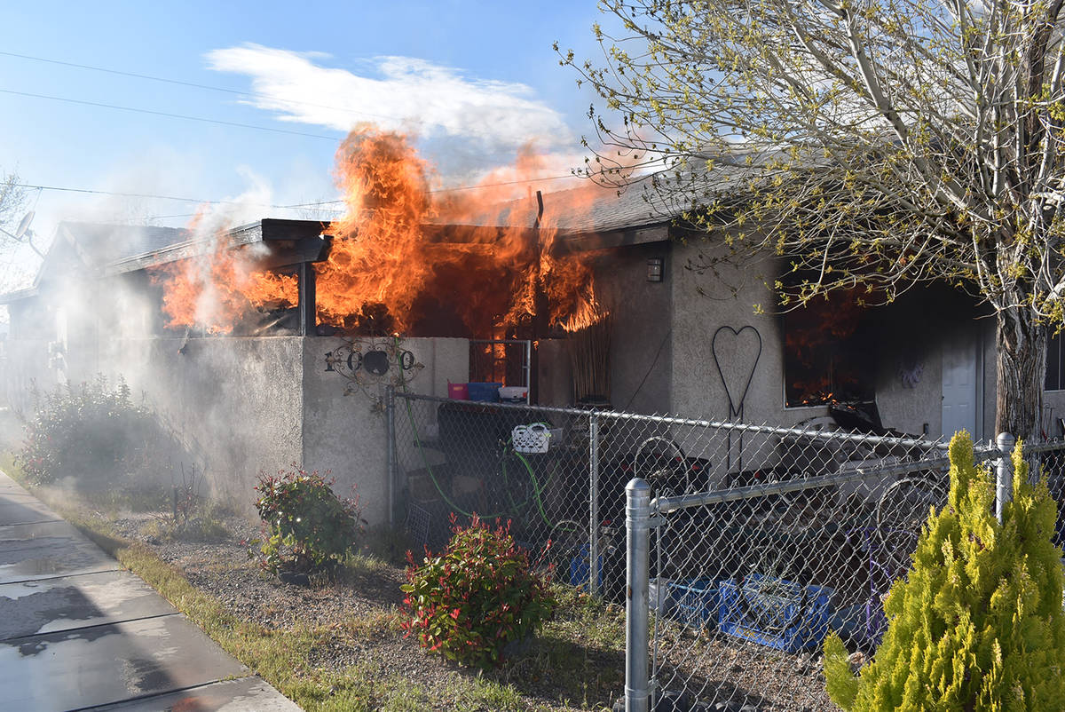Special to the Pahrump Valley Times On Monday, March 16, fire crews were dispatched for a repor ...