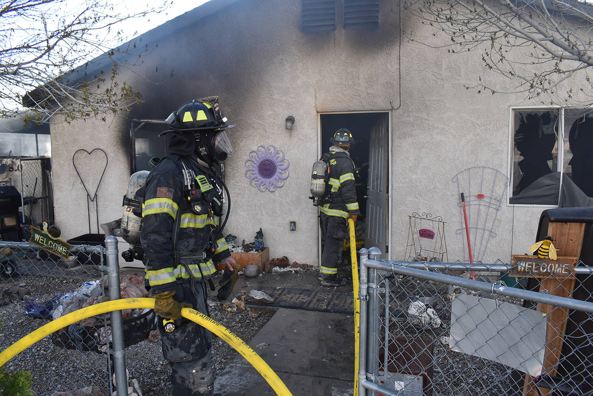 Special to the Pahrump Valley Times Pahrump Fire Chief Scott Lewis said during the scene size-u ...