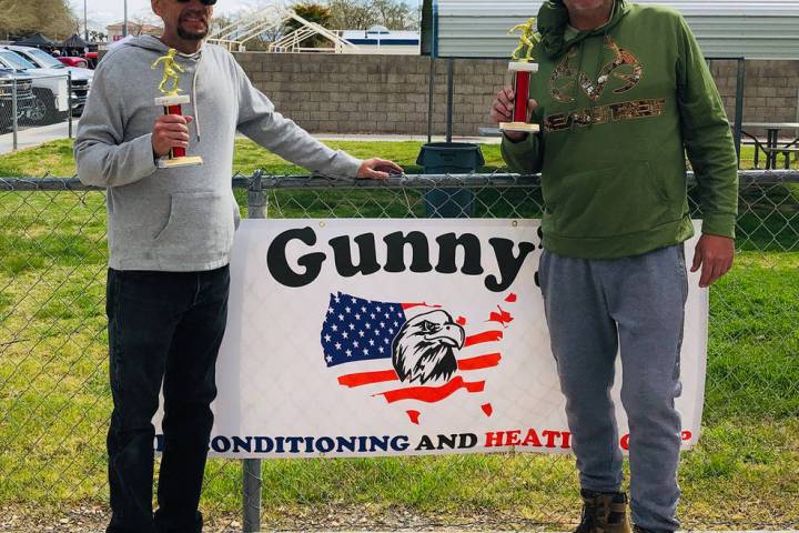 Cindy Barefield/Special to the Pahrump Valley Times Jim Hatch, left, and Lathan Dilger with the ...