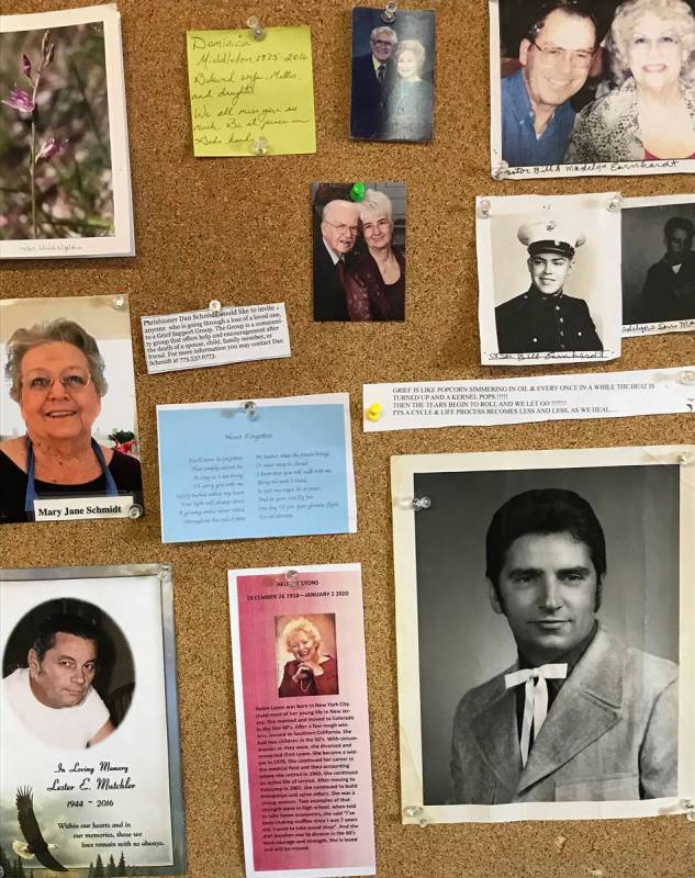 Robin Hebrock/Pahrump Valley Times A poignant display, a bulletin board in the Central Valley B ...
