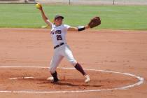 Pahrump Valley Times file Pahrump Valley junior Allyson Rily was in the circle when the Trojans ...