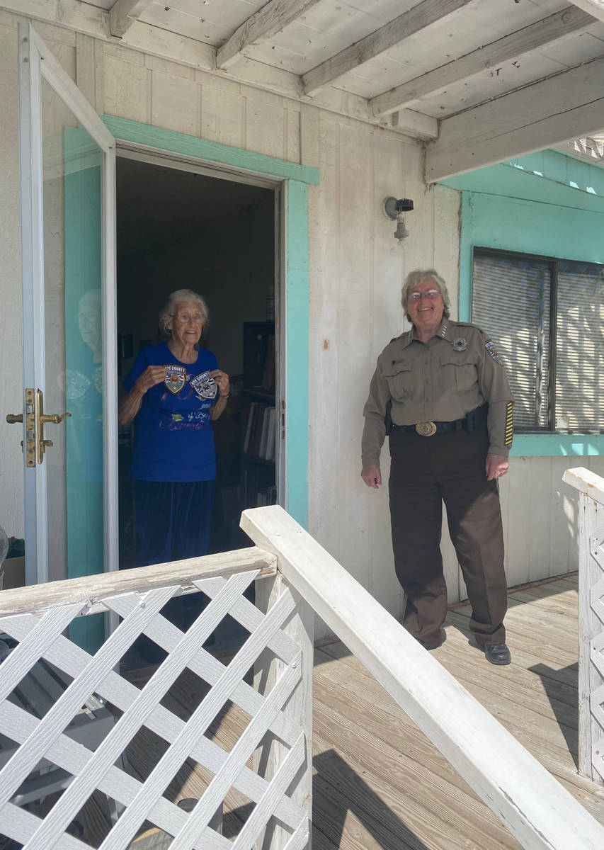 Special to the Pahrump Valley Times Nye County Sheriff Sharon Wehrly provided a special birthda ...