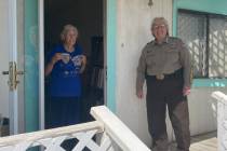 Special to the Pahrump Valley Times Nye County Sheriff Sharon Wehrly provided a special birthda ...
