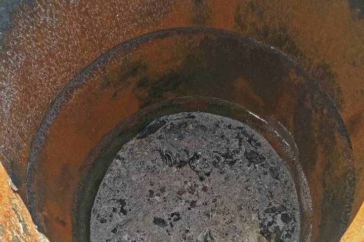 Robin Hebrock/Pahrump Valley Times This photo shows the remain of a fire conducted in a burn ba ...