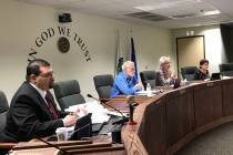 Robin Hebrock/Pahrump Valley Times From left to right are Nye County Commissioners Leo Blundo, ...