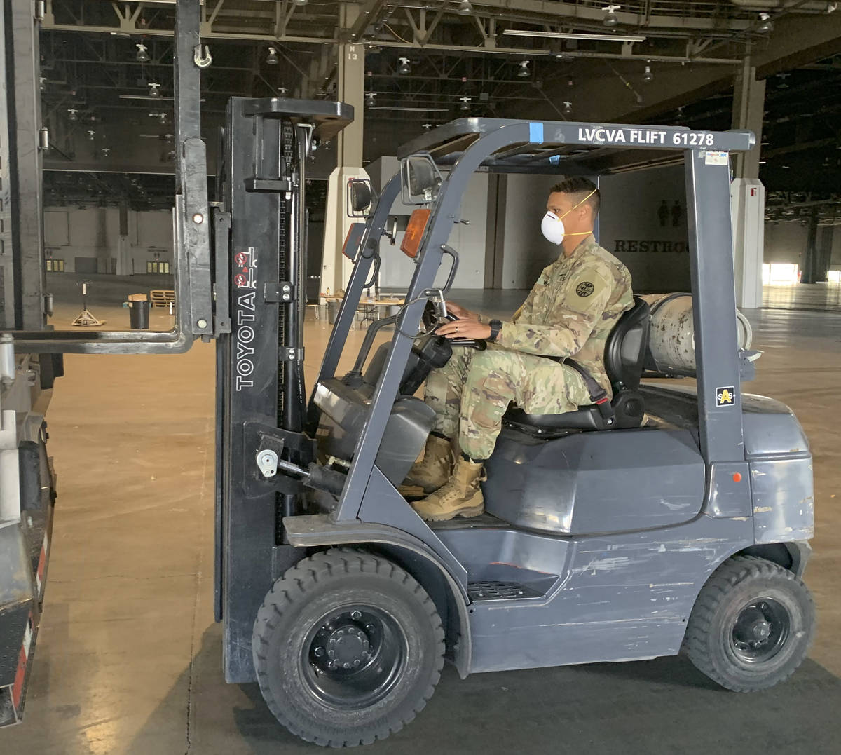 Sgt. Ryan Getsie/Nevada Army Guard Soldiers with the 1-221 Cavalry process shipments of medica ...