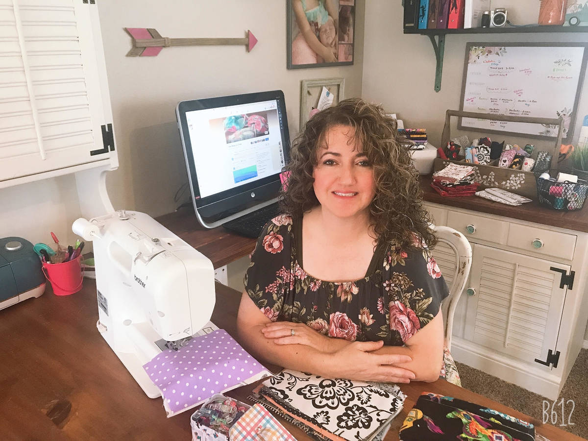 Julie Perry/Special to the Pahrump Valley Times Julie Perry, Founder of One Mask At A Time at h ...