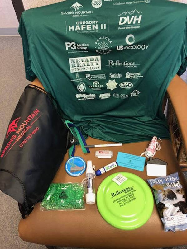 Special to the Pahrump Valley Times Participants in the 2020 HOPE Run each received a "swag bag ...