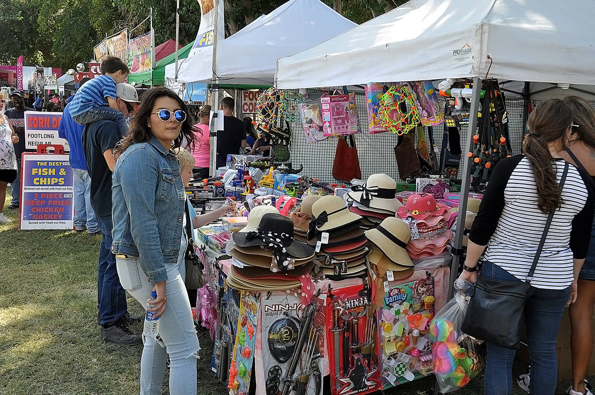 Horace Langford Jr./Pahrump Valley Times This 2019 file photo shows vendor booths at the Fall F ...