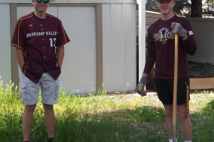 Charlotte Uyeno/Pahrump Valley Times Seniors Cyle Havel, left, and Chase McDaniel wanted to fin ...