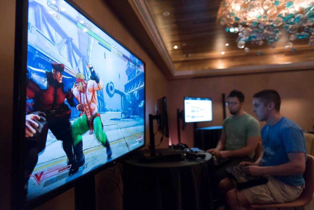 Jason Ogulnik/Special to the Pahrump Valley Times The Downtown Underground esports lounge at th ...