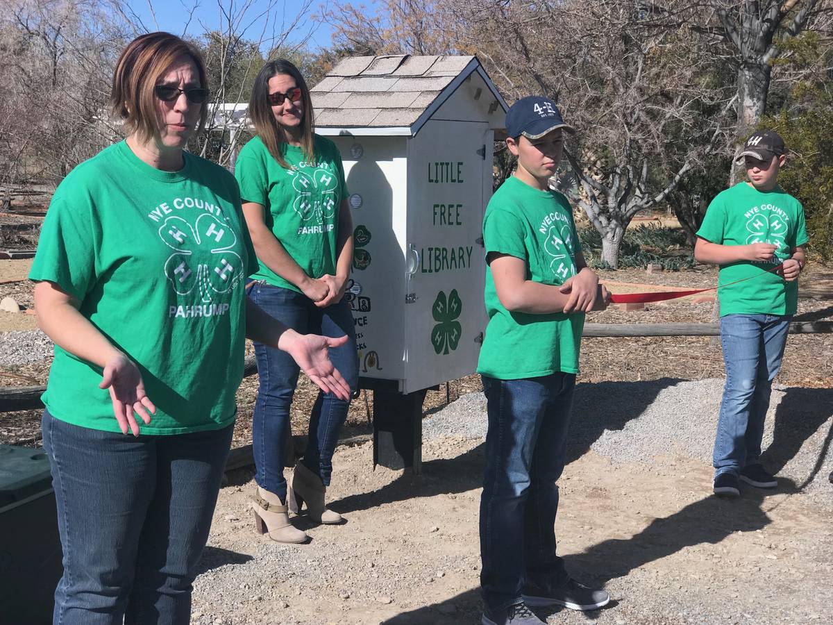 Jeffrey Meehan/Pahrump Valley Times Pahrump 4-H's Little Free Library, where people can exchang ...