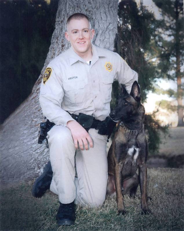Special to the Pahrump Valley Times Nye County Sheriff's Deputy Ian Michael Deutch was shot and ...