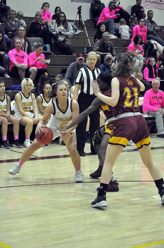 Horace Langford Jr./Pahrump Valley Times Tayla Wombaker and the Pahrump Valley girls basketball ...