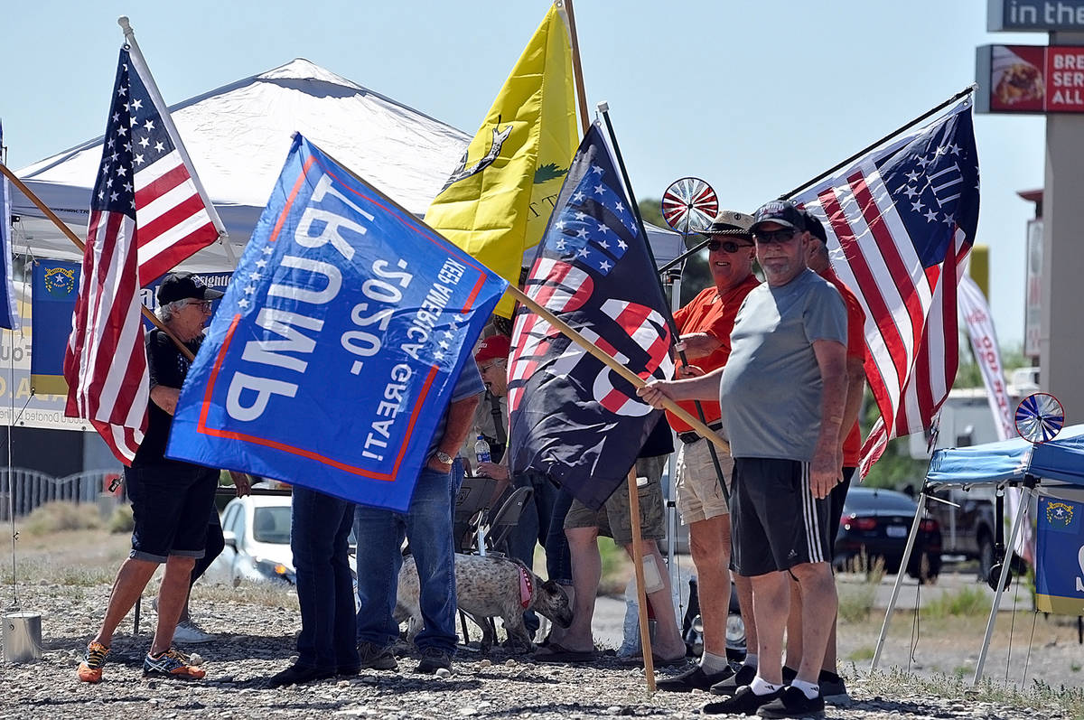 Horace Langford Jr./Pahrump Valley Times At the Reopen Nevada rally on May 2, locals showed the ...