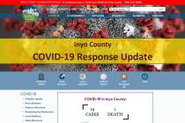 Screenshot A screenshot of Inyo County's COVID-19 web portal.