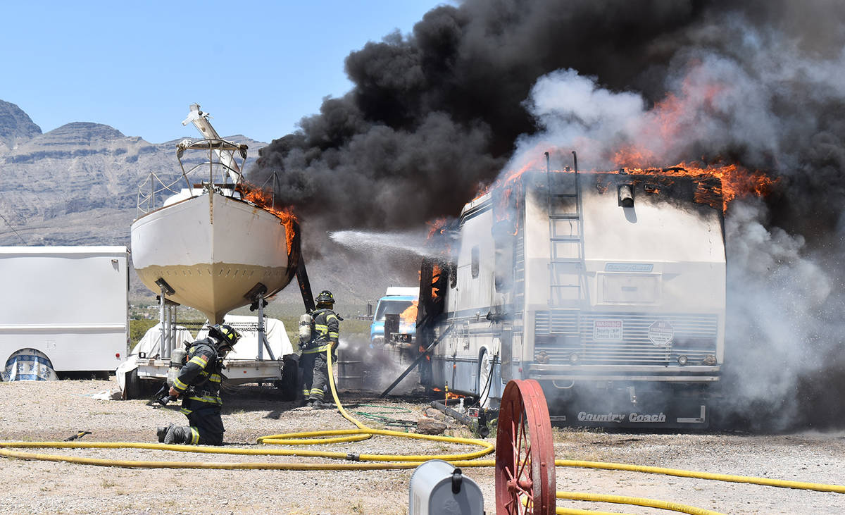 Special to the Pahrump Valley Times On Saturday May 9th fire crews were dispatched to a well-in ...