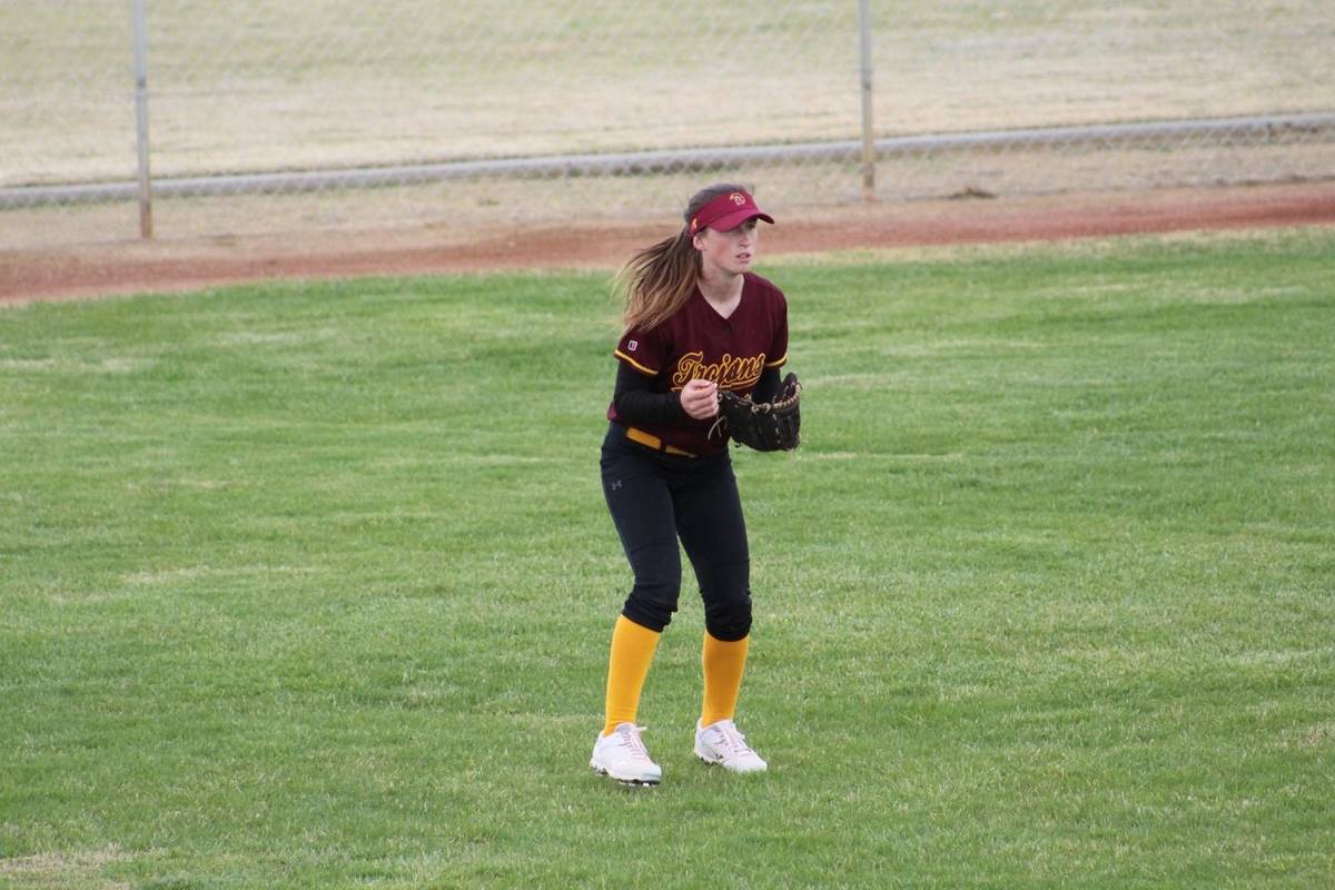 Cassondra Lauver/Special to the Pahrump Valley Times Kiley Lyons is hoping to play softball at ...