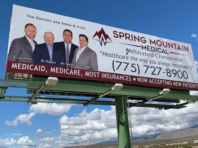 Levi Rogers/Special to the Pahrump Valley Times This billboard is seen on Highway 160. Even wit ...