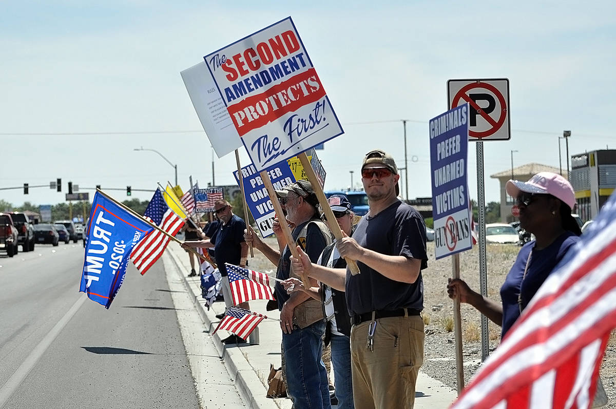 Horace Langford Jr./Pahrump Valley Times Fight For Nevada hosted a second rally in Pahrump on M ...